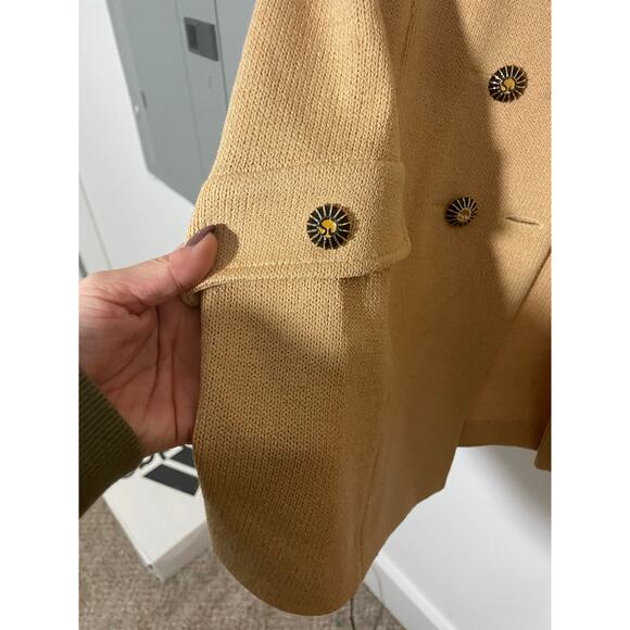 ST. JOHN Collection Old Money SZ 2 Beige Knit Wool Cardigan - Picture 7 of 11